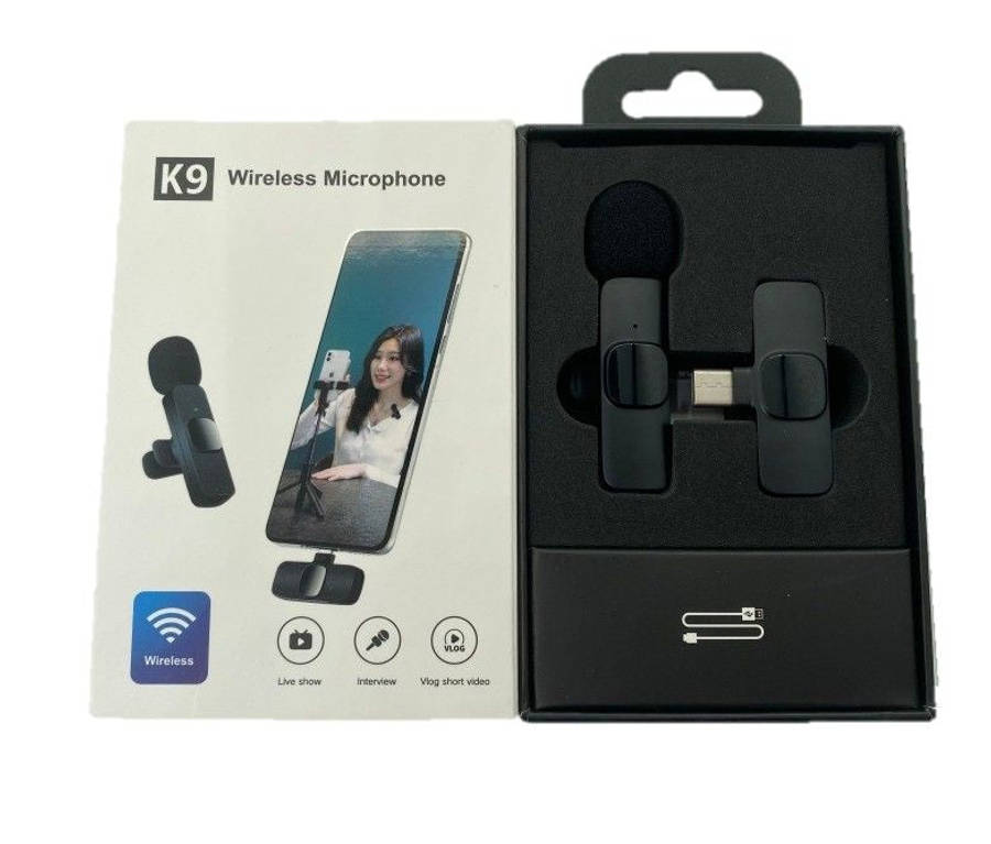 K9 20m Wireless Transmission Lavalier Microphone - for Type C