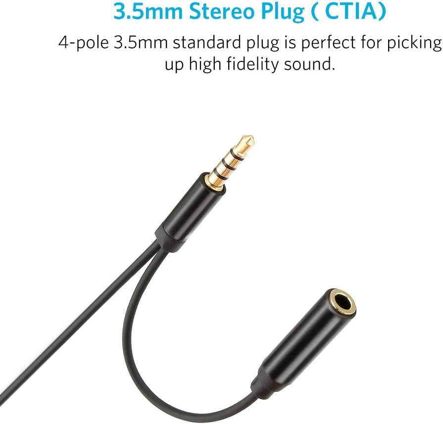3.5mm Aux & 3.5mm Jack Lavalier Omni-Directional Microphone with Storage Bag