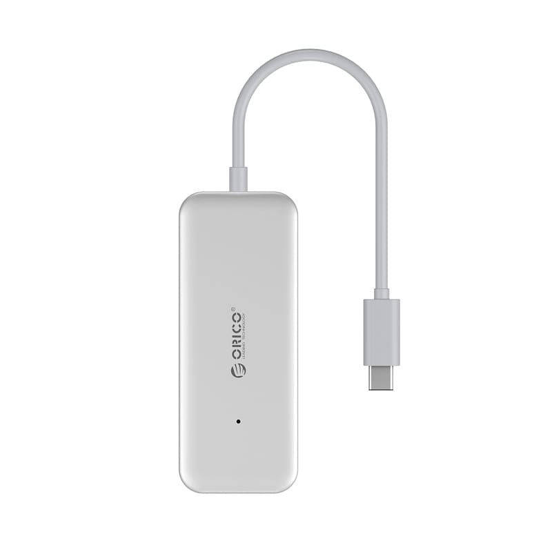 Orico 4 Port USB-C to 4xUSB3.0 Hub - Silver