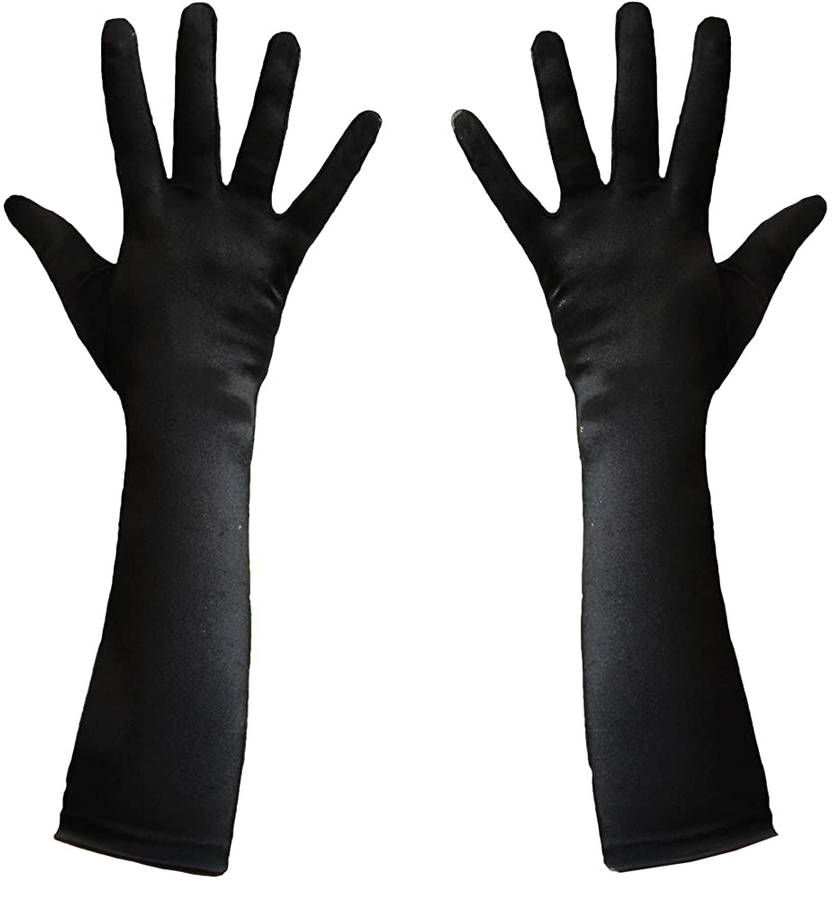 Ladies Satin Gloves Nylon Satin Gloves Retro Ball Performance Long Gloves