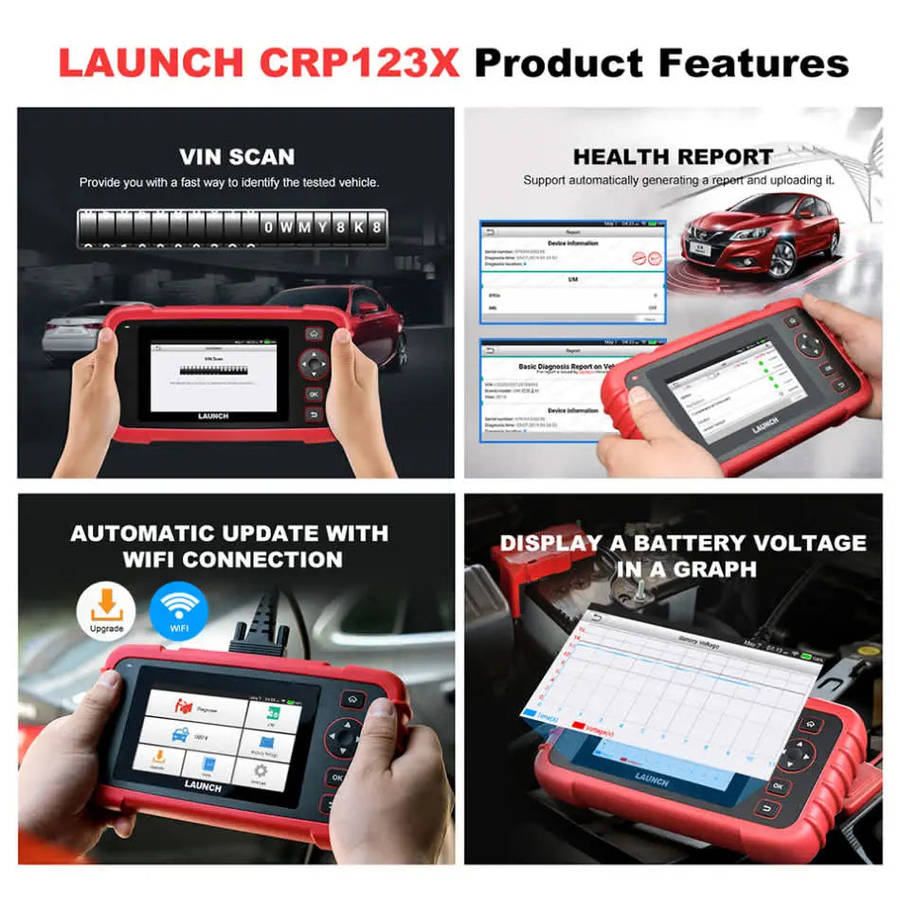 Launch Creader CRP123E OBD ECU ABS SRS Diagnostic Scanner (Parallel Import)