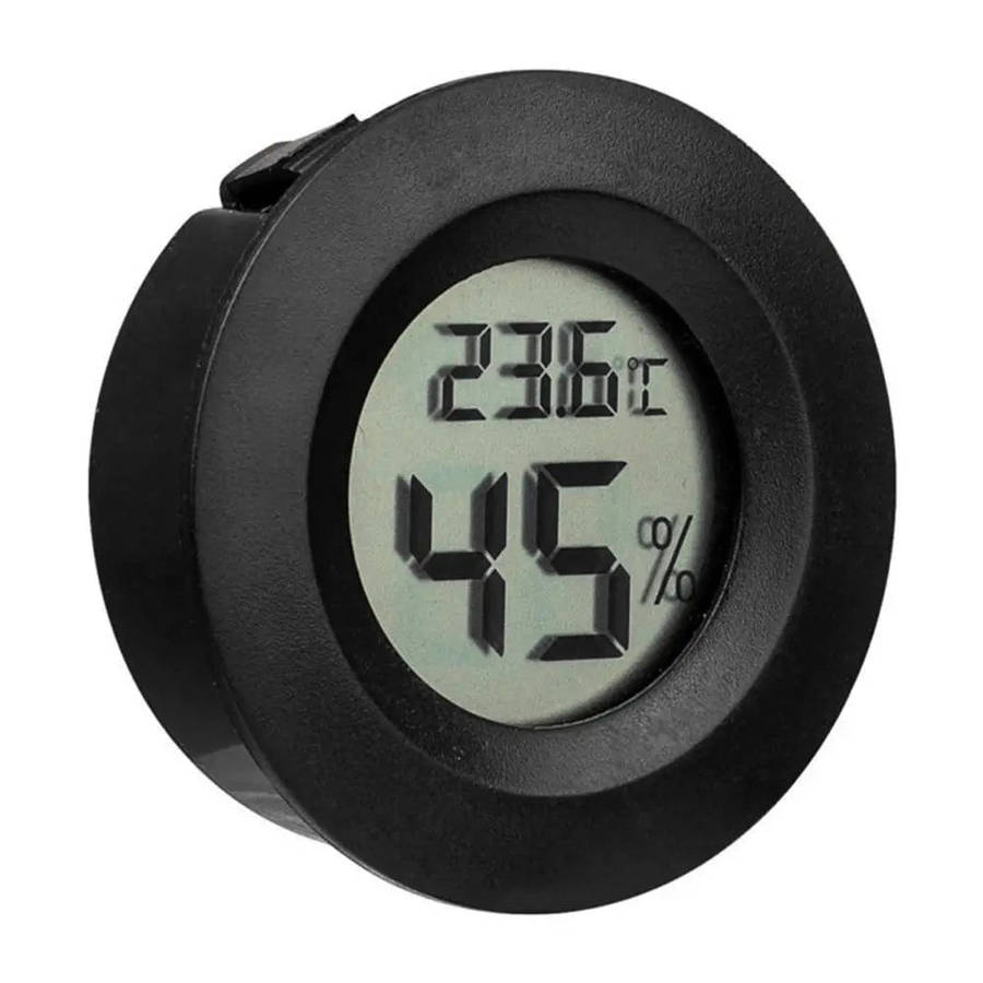Mihuis SR Digital LCD Thermometer Hygrometer Electronic Temperature Meter - Black