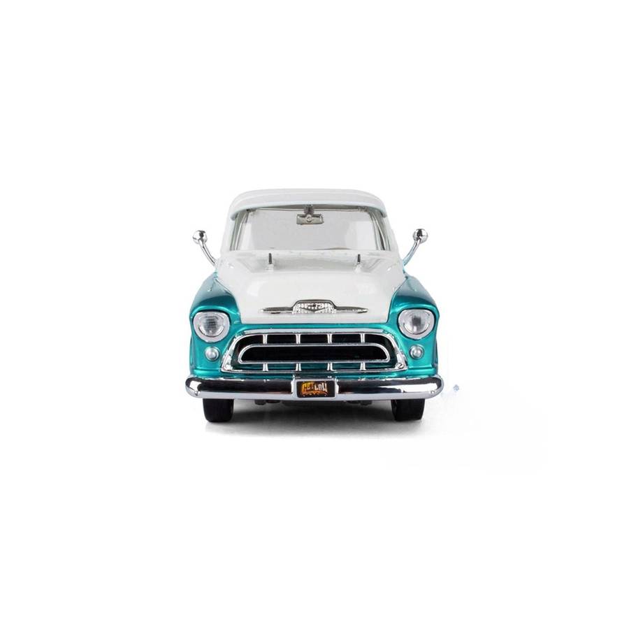 Motormax Get Low 1:24 Scale 1957 Chevy® 3100 Stepside Pickup Truck Pearl Green Diecast