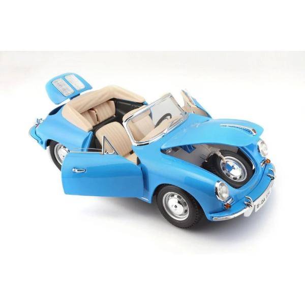 Bburago 1/18 Porsche 356B Cabriolet 1961 - Blue