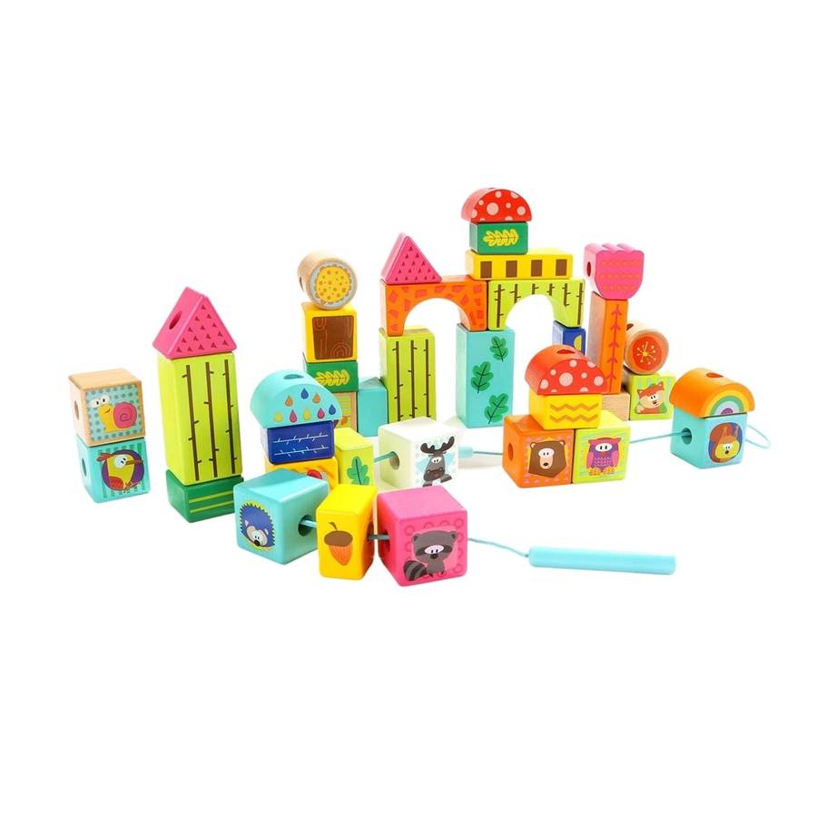 TopBright Forest Animal Building Blocks In Barrel