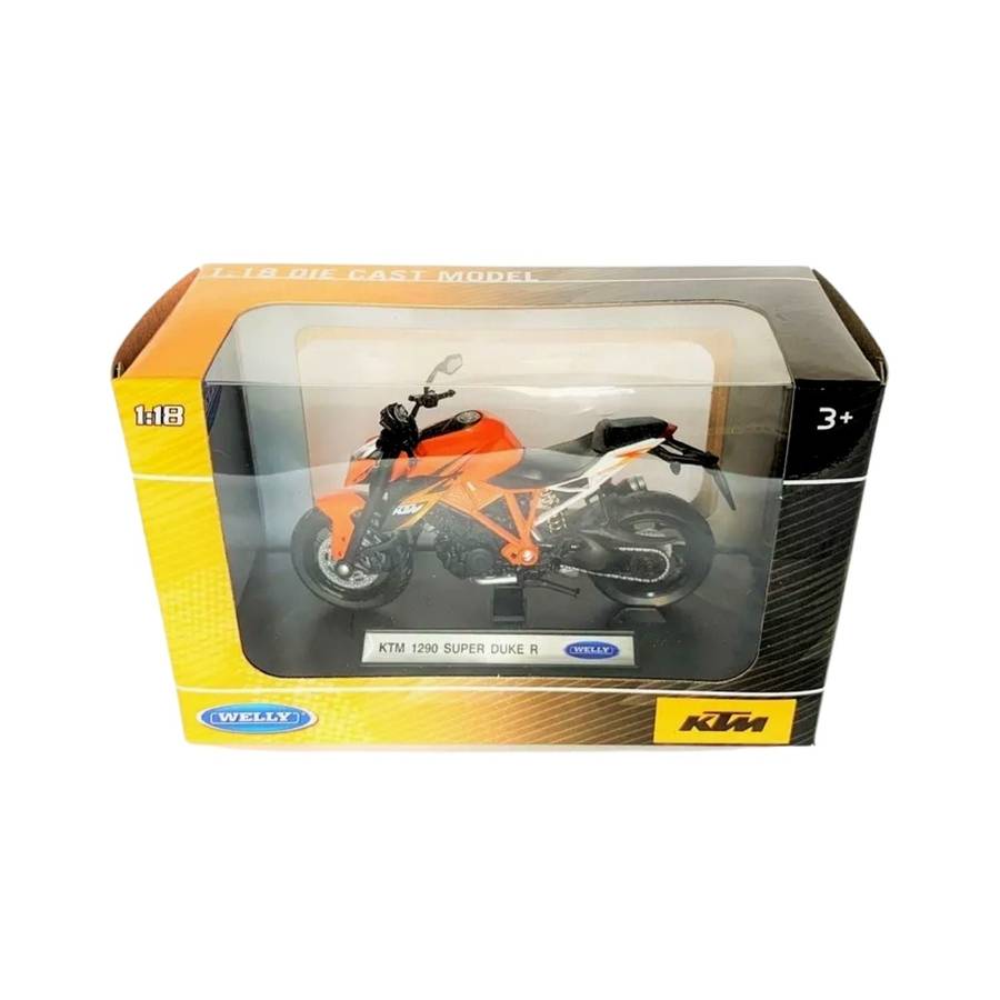 Welly 1:18 KTM 1290 Super Duke R Orange Diecast Motorcycle