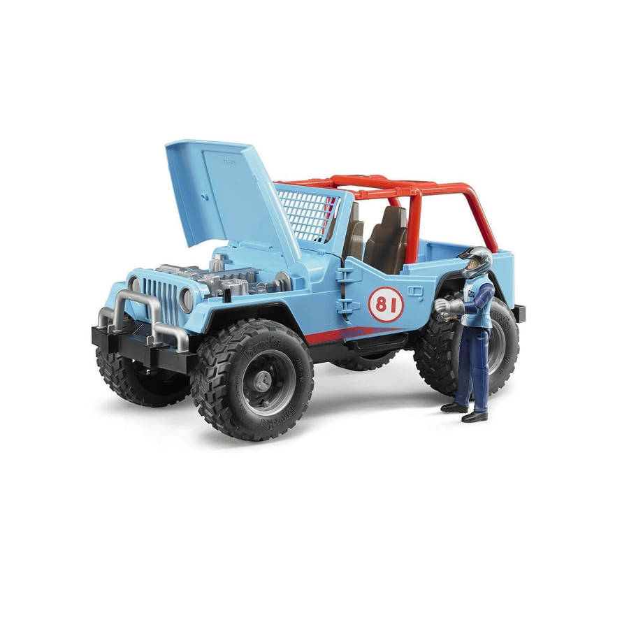 Bruder Jeep Cross Country Racer With Driver - Blue