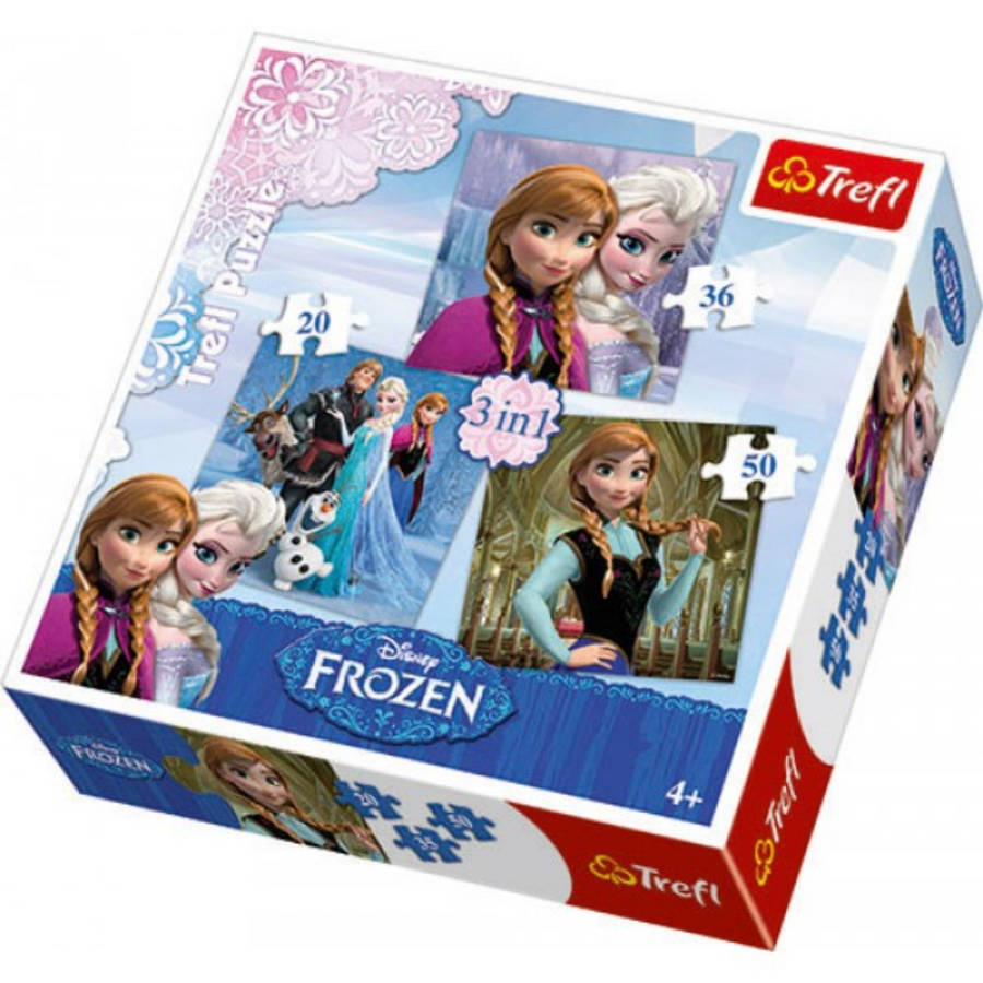 Trefl Disney Frozen 3-in-1 Puzzle Box Set