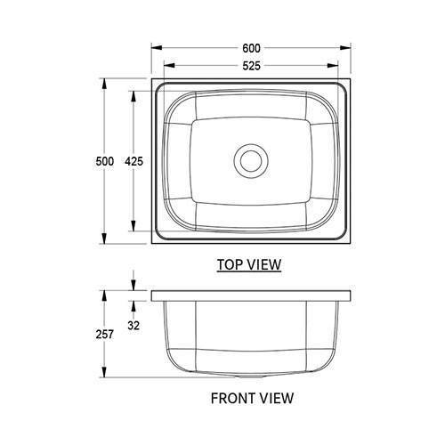 Luxtub DLT Inset Stainless Steel Wash Trough
