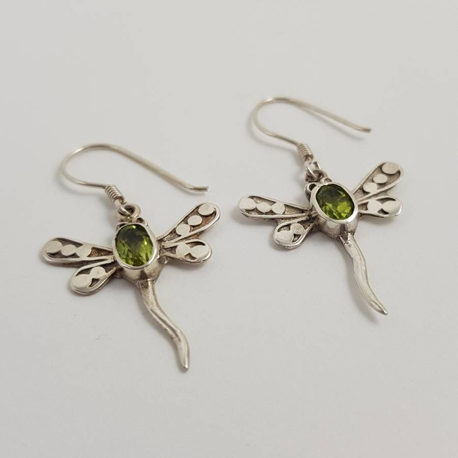 Peridot Silver Earrings