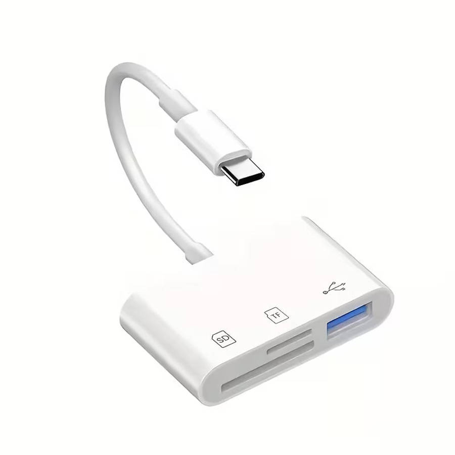RSI 3-in-1 USB-C Memory Card Reader  White