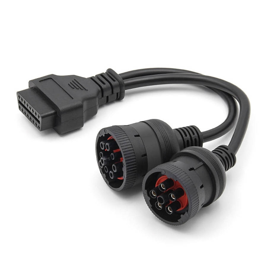 J1708 J1939 6Pin/9Pin to OBD2 16Pin Car Diagnostic Adapter Cable