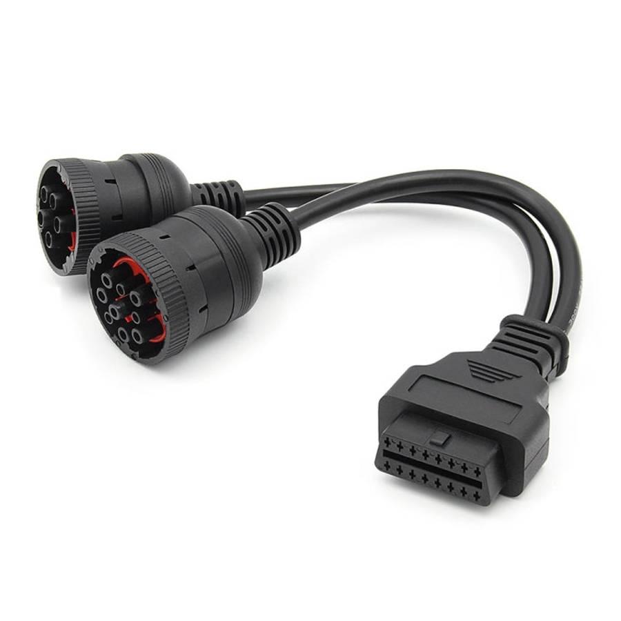J1708 J1939 6Pin/9Pin to OBD2 16Pin Car Diagnostic Adapter Cable