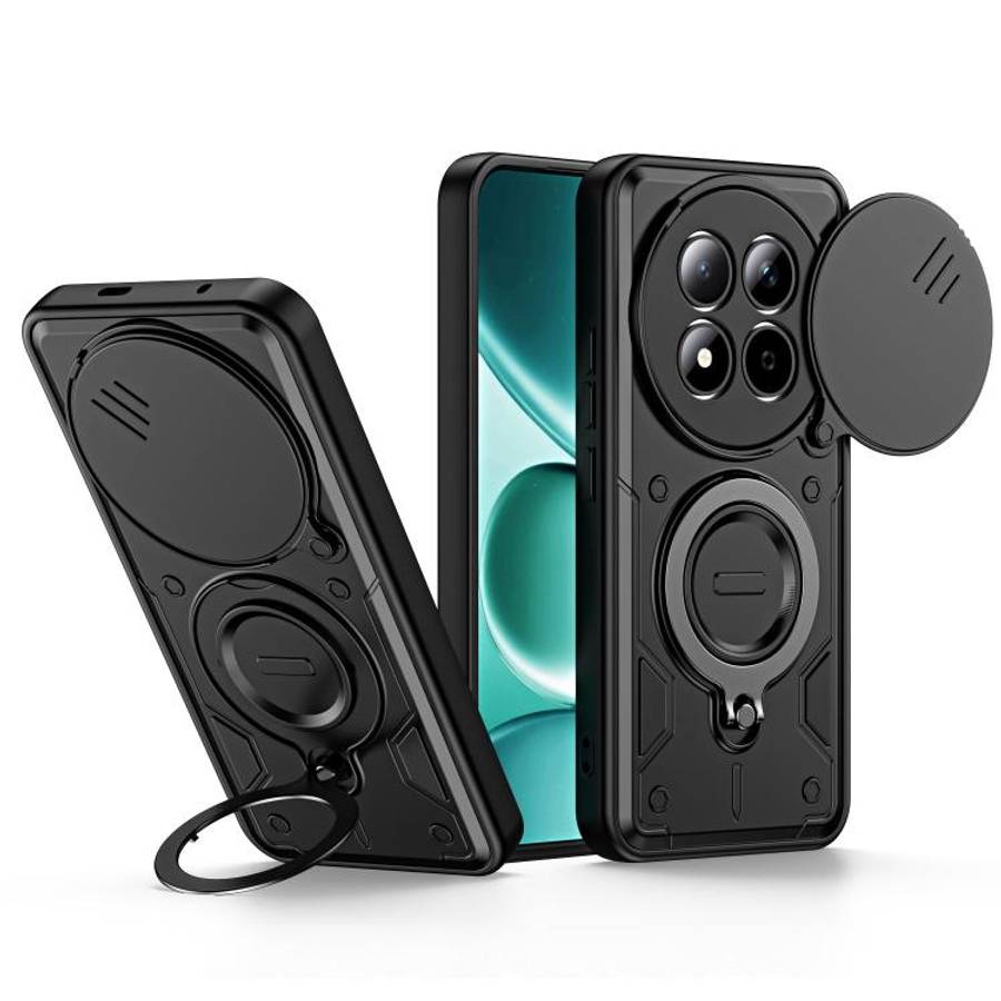 Ring Holder Lens Slide Cover Phone Case, For Redmi Note 15 Pro+ Global 163.3m, For Redmi Note 15 ...