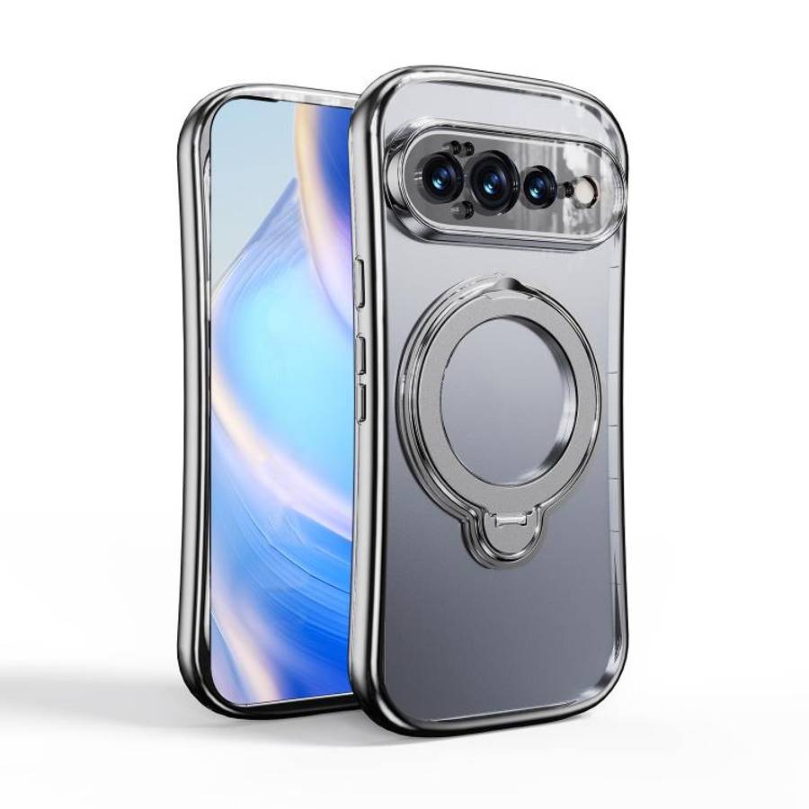 360 Degree Rotation Holder Magnetic Electroplated Phone Case, For Google Pixel 11 Pro XL, For Goo...