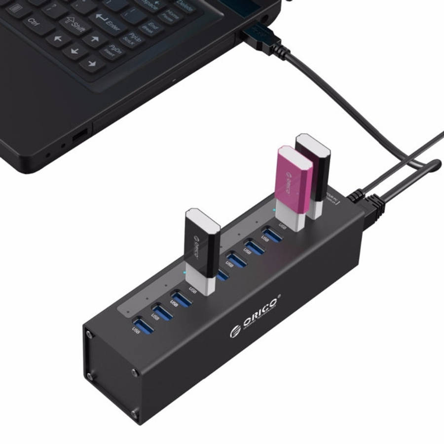 ORICO A3H10 10-Port USB 3.0 Hub with Power Adapter