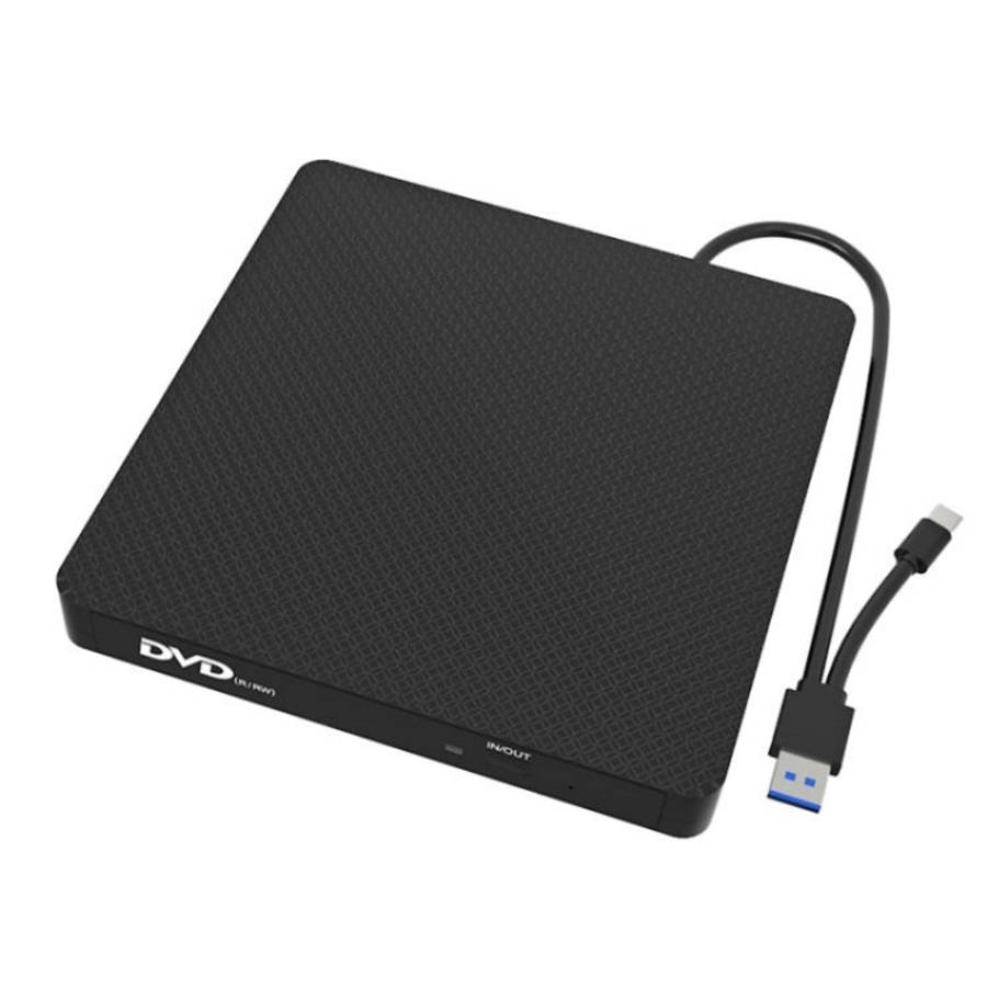 XD009 External CD Reader VCD Burner Ultra-thin Design Laptop Computer USB 3.0+Type-C DVD Drive, X...