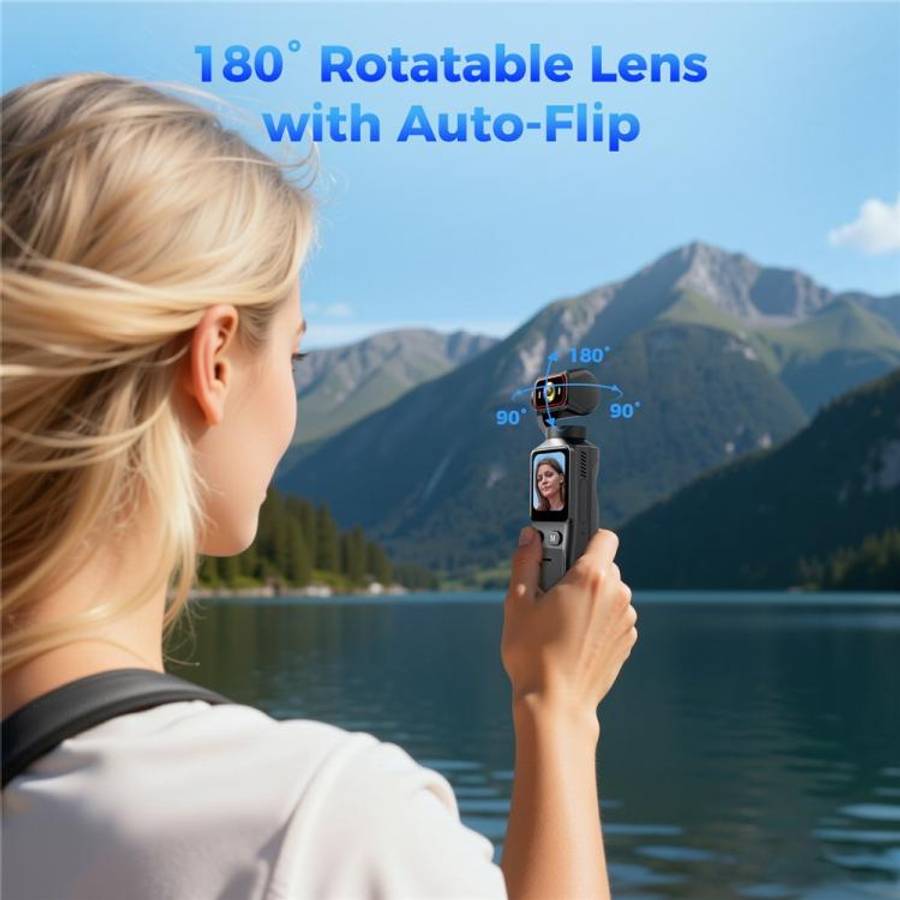 L19 1.69 inch Touch Screen and Wi-Fi Connectivity 4K Action Camera Anti-Shake VLOG Pocket Camera,...
