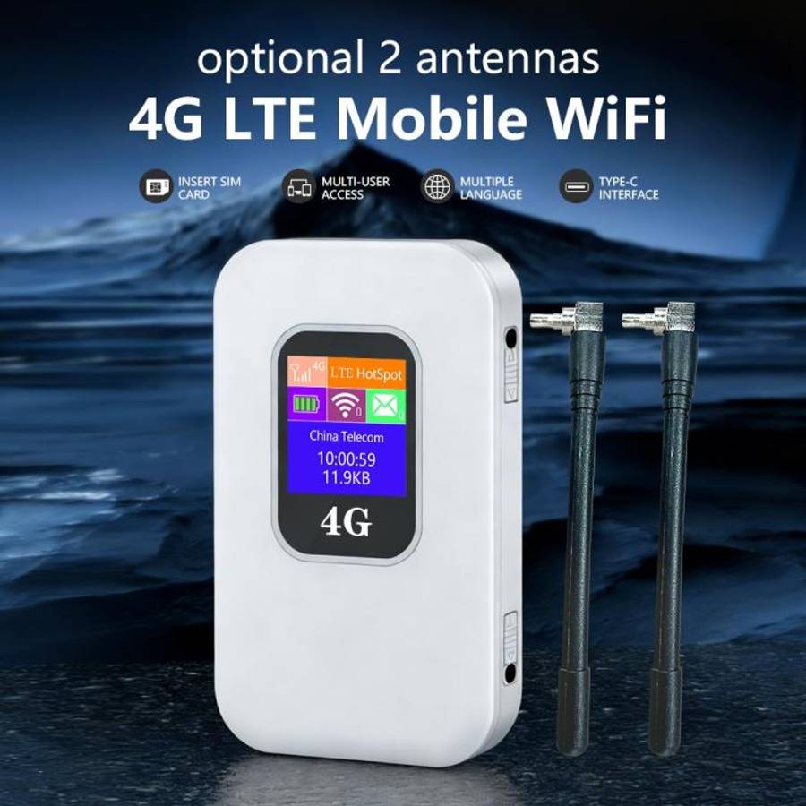 M1-E Eurasian Version 2 Antennas WiFi 6 300Mbps Portable Hotspot 4G LTE Mobile WiFi Router, Euras...