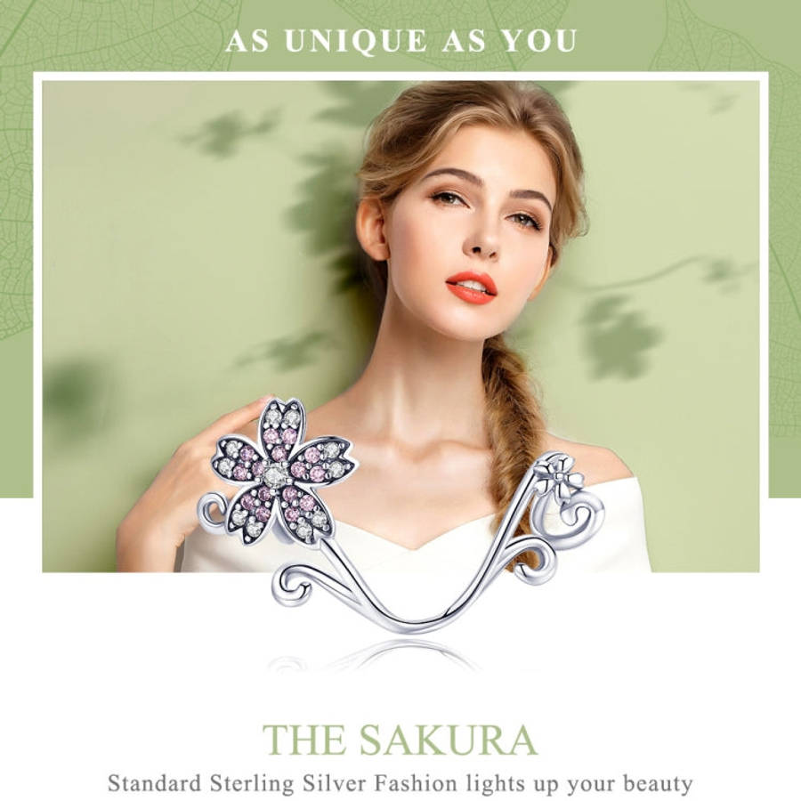 S925 Sterling Silver Beautiful Flowers DIY Bracelet Accessories, Silver