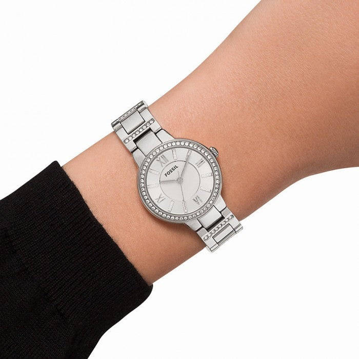 Fossil Ladies ES3282 Virginia Three-Hand Stainless Steel Watch