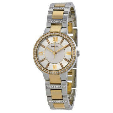 Fossil Ladies ES3503 Virginia Crystal-Accented Two-Tone Stainless Steel Watch