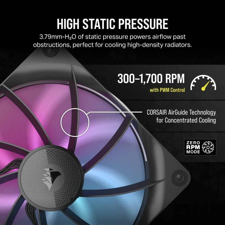 Corsair RX Series; iCUE LINK RX140; 140mm Fan; Single Pack.