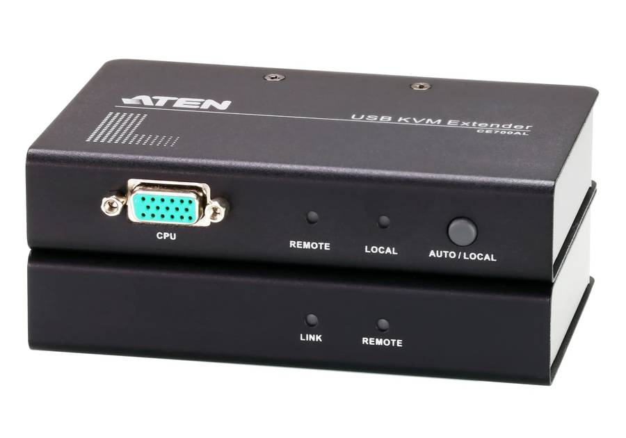 ATEN Cat5 USB VGA KVM Console Extender up to 500 ft. / Audio Cat 5 KVM Extender/W/(US/EU/CN/OUT) ...