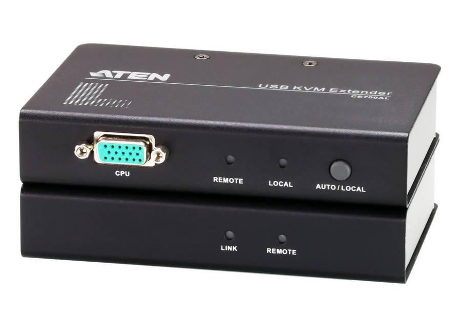 ATEN Cat5 USB VGA KVM Console Extender up to 500 ft. / Audio Cat 5 KVM Extender/W/(US/EU/CN/OUT) ...