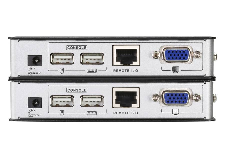 ATEN Cat5 USB VGA KVM Console Extender up to 500 ft. / Audio Cat 5 KVM Extender/W/(US/EU/CN/OUT) ...