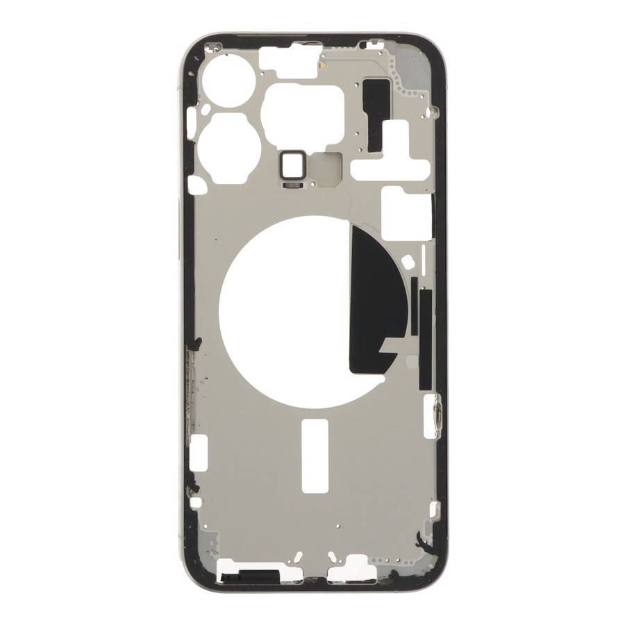 Middle Frame with Side Key+Side Rails+Card Tray+Speaker Anti-Dust Mesh for iPhone 15 Pro Max A310...