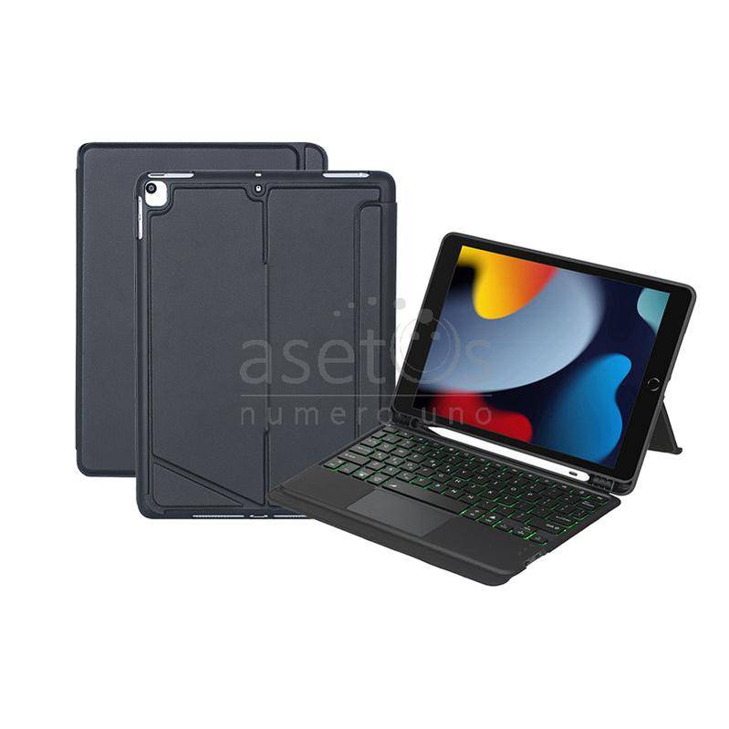 TPU Case with Detachable Keyboard & Keyboard Backlight & Trackpad & Pen Slot for iPad Air 2019/Ai...