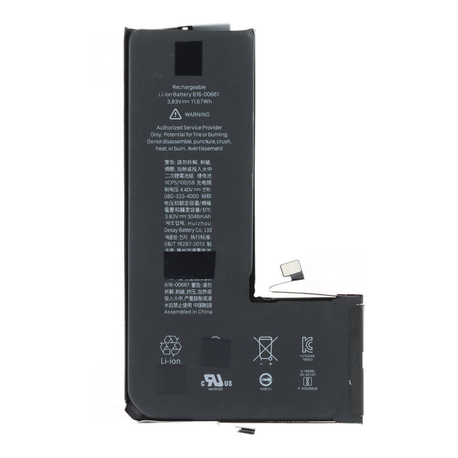 616-00659 3046mAh Battery + Battery Adhesive for iPhone 11 Pro OEM