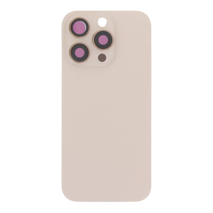 Battery Door + Back Camera Lens and Bezel with Magnetism Ring+Metal Plate for iPhone 16 Pro Deser...