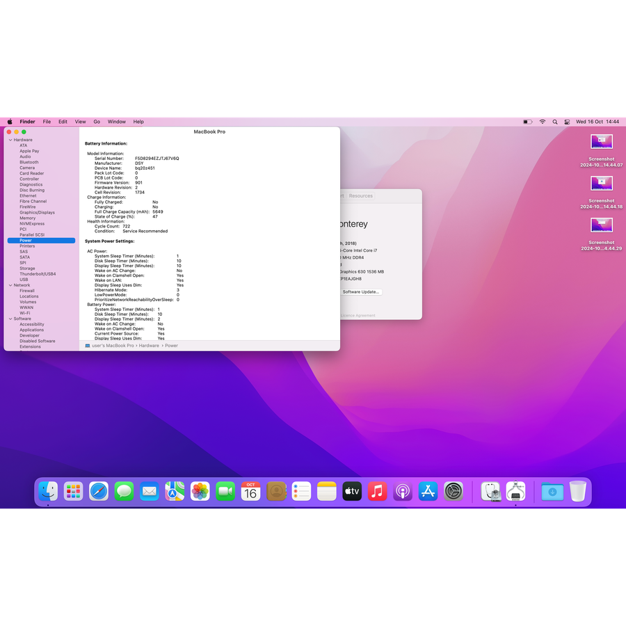 2018 Apple MacBook Pro 15-inch 2.6GHz 6-Core i7 (Touch Bar, 32GB RAM, 1TB SSD, Silver)  | model A...
