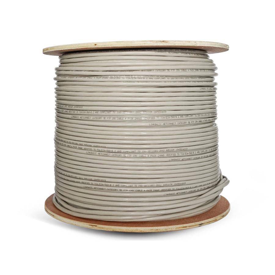 Linkbasic 305M Drum Cat5e Solid Shielded Grey FTP Cable