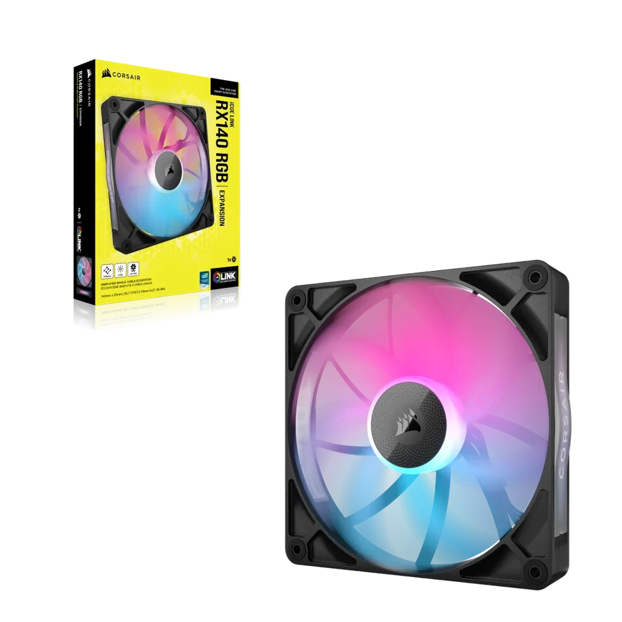 Corsair RX Series; iCUE LINK RX140; 140mm Fan; Single Pack.