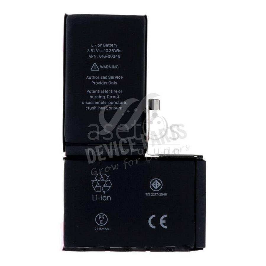 616-00346/616-00351/616-00354 2716mAh Battery + Battery Adhesive for iPhone X OEM without Logo