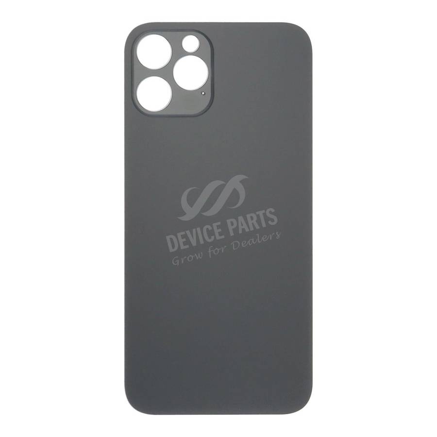 Battery Door with Adhesive for iPhone 12 Pro Large Hole Black HQ