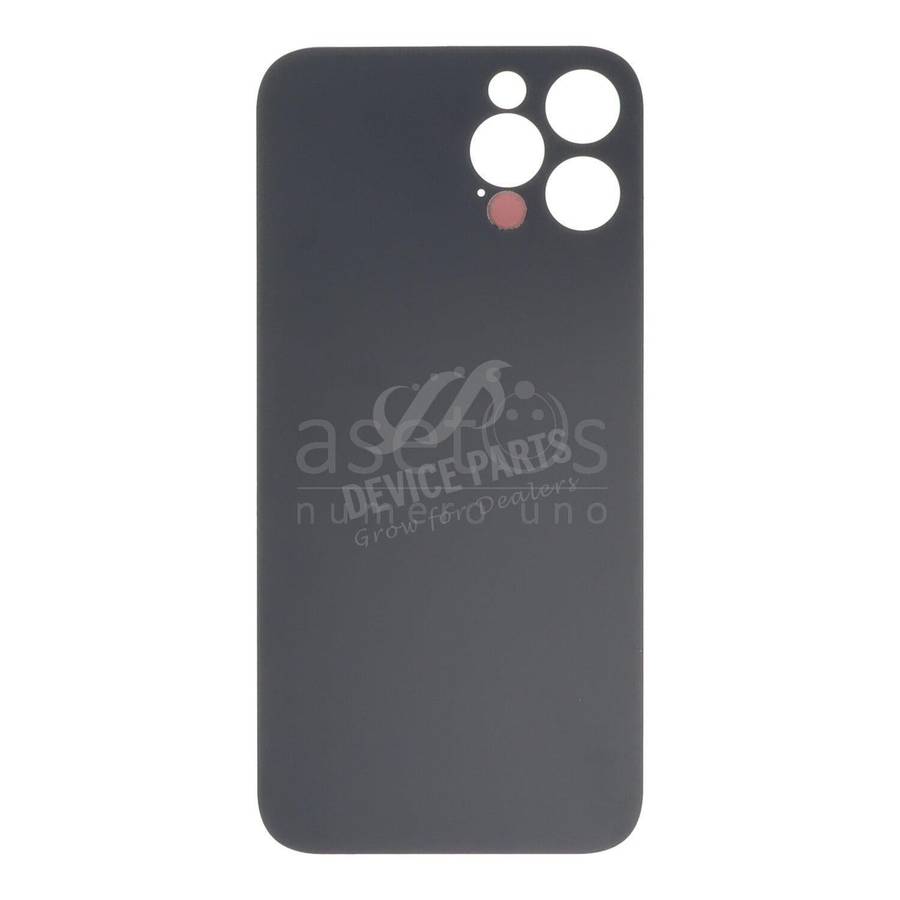 Battery Door with Adhesive for iPhone 12 Pro Large Hole Silver HQ