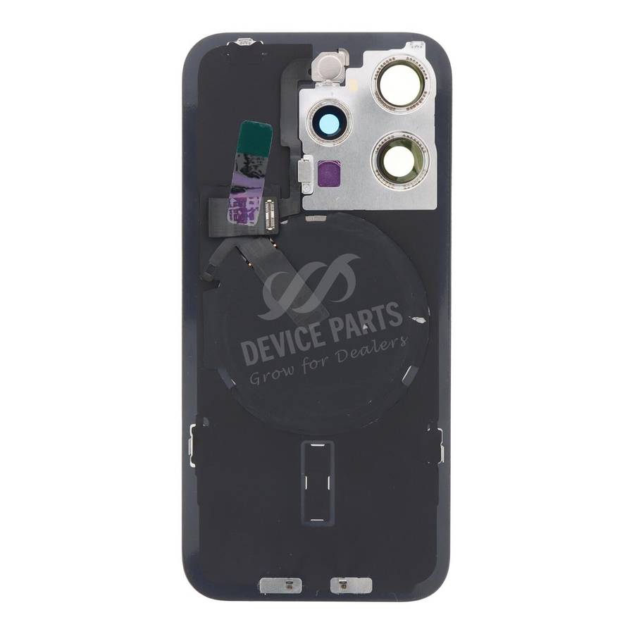 Battery Door + Back Camera Lens and Bezel with Magnetism Ring+Metal Plate+Wireless Charger Chip+F...