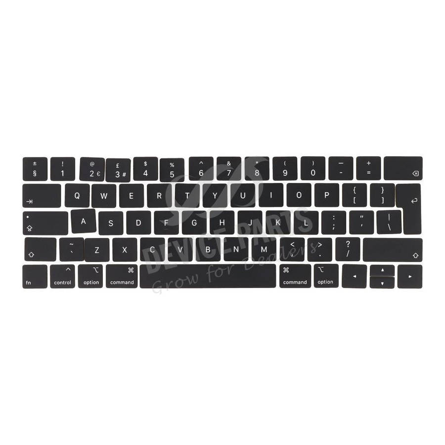 Full keyboard keycaps for Macbook Pro Retina 15" A1990 UK Version Black Ori