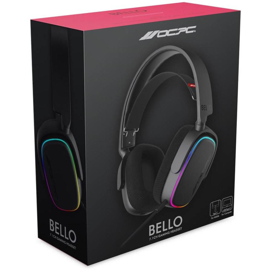 OCPC BELLO GAMING HEADSET 7.1 BLACK