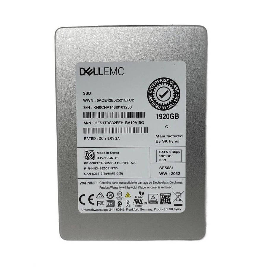 Hynix HFS1T9G32FEH-BA10A SE5031 1.92tb SATA-6Gbps TLC 2.5 inch Dell OEM SSD with Caddy Tray