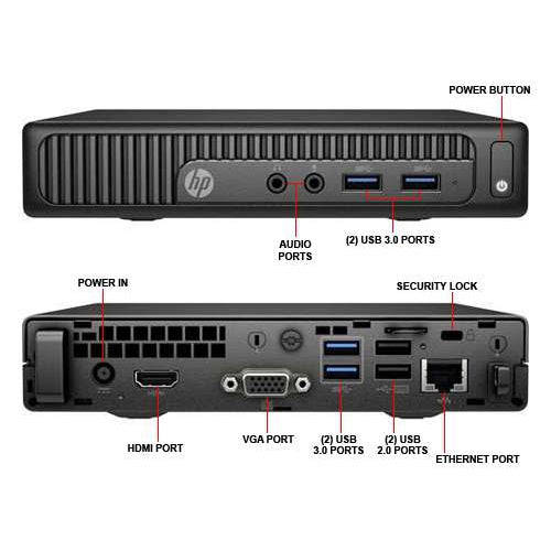 HP 260 G2 DM Business Mini PC: 6th Gen core i3, 4GB RAM, 500GB HDD, Win 10 Pro Tiny desktop ( Used)