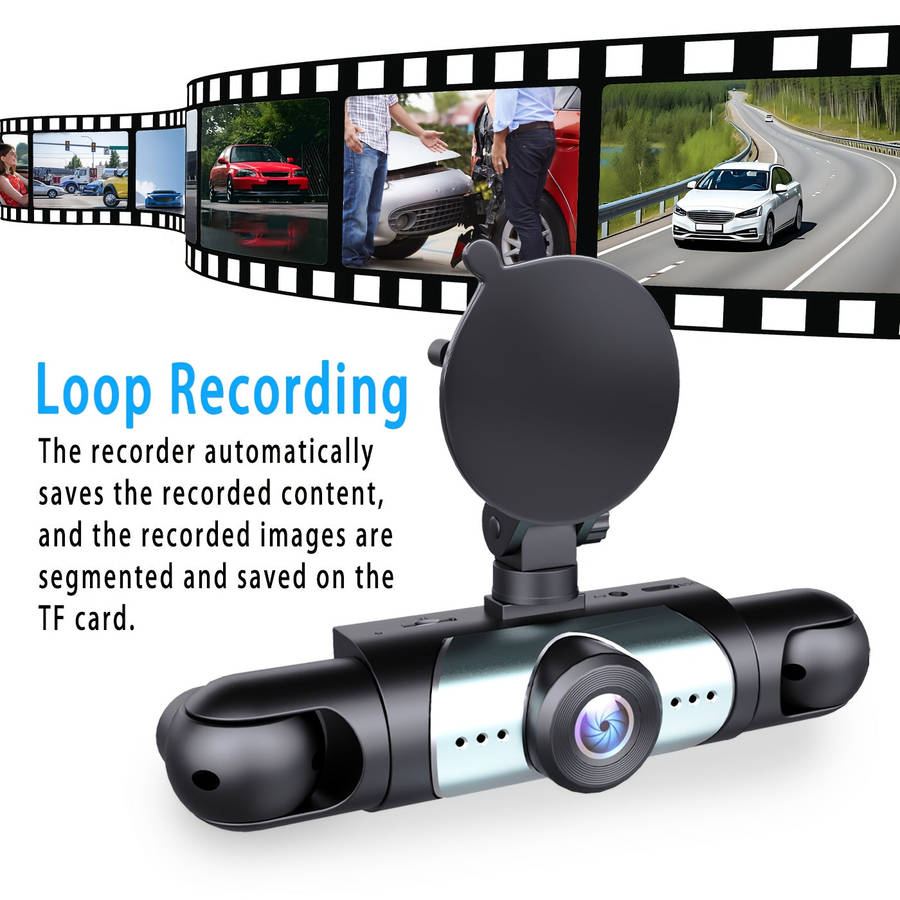 BCUOZ 1080P 4 Channel Front/Rear/Left/Right  Dashcam for Cars (10007837)