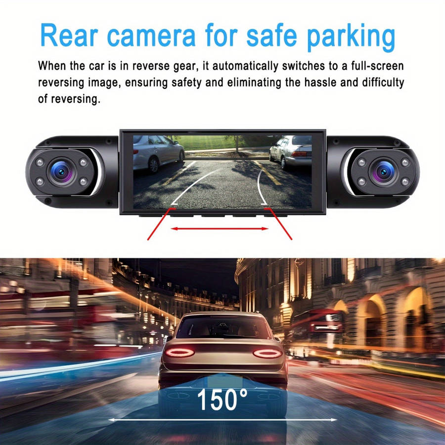 BCUOZ 1080P 4 Channel Front/Rear/Left/Right  Dashcam for Cars (10007837)