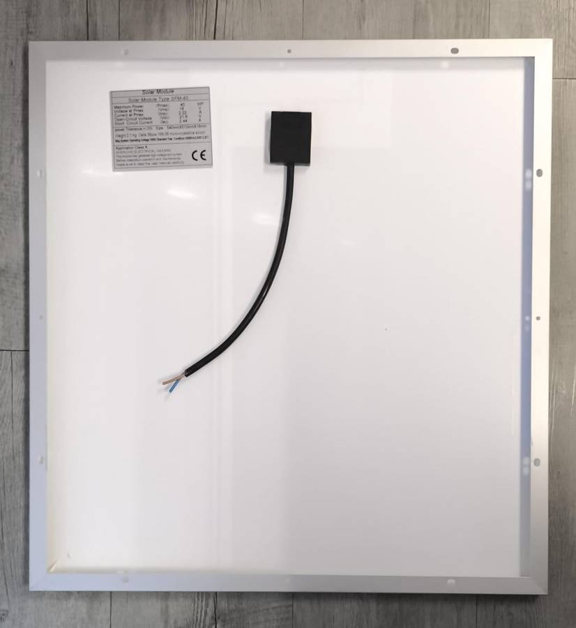 40W 12volt 2.2amp Monocrystalline Solar Panel with DC Connector