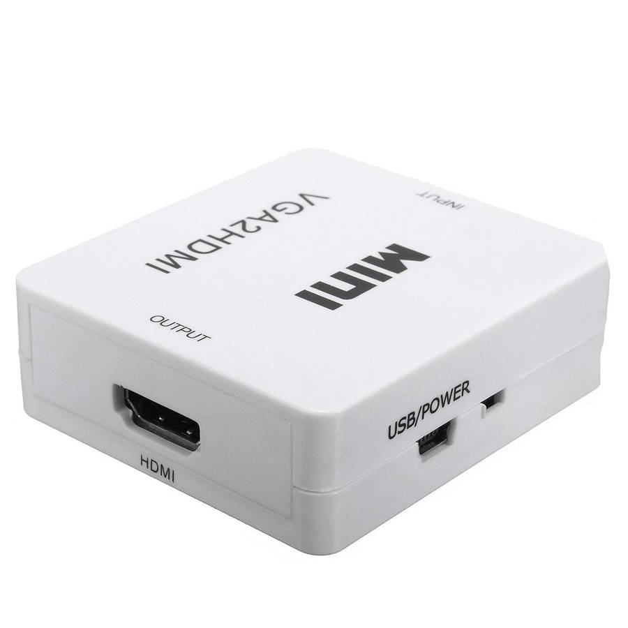 1080P Mini VGA to HDMI Converter - Connect VGA-enabled devices to HDMI displays in full HD resolu...