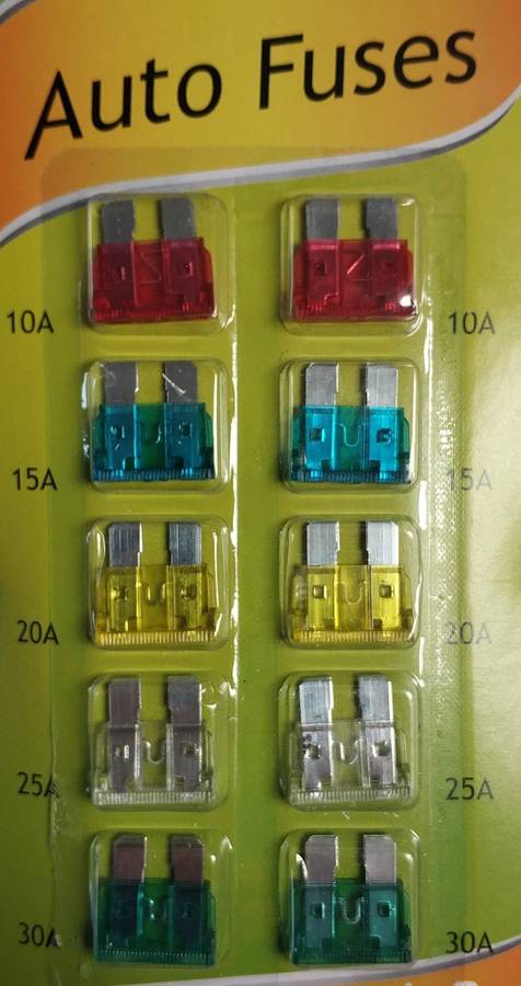 10pc Large Blade Fuse Kit for Vehicles